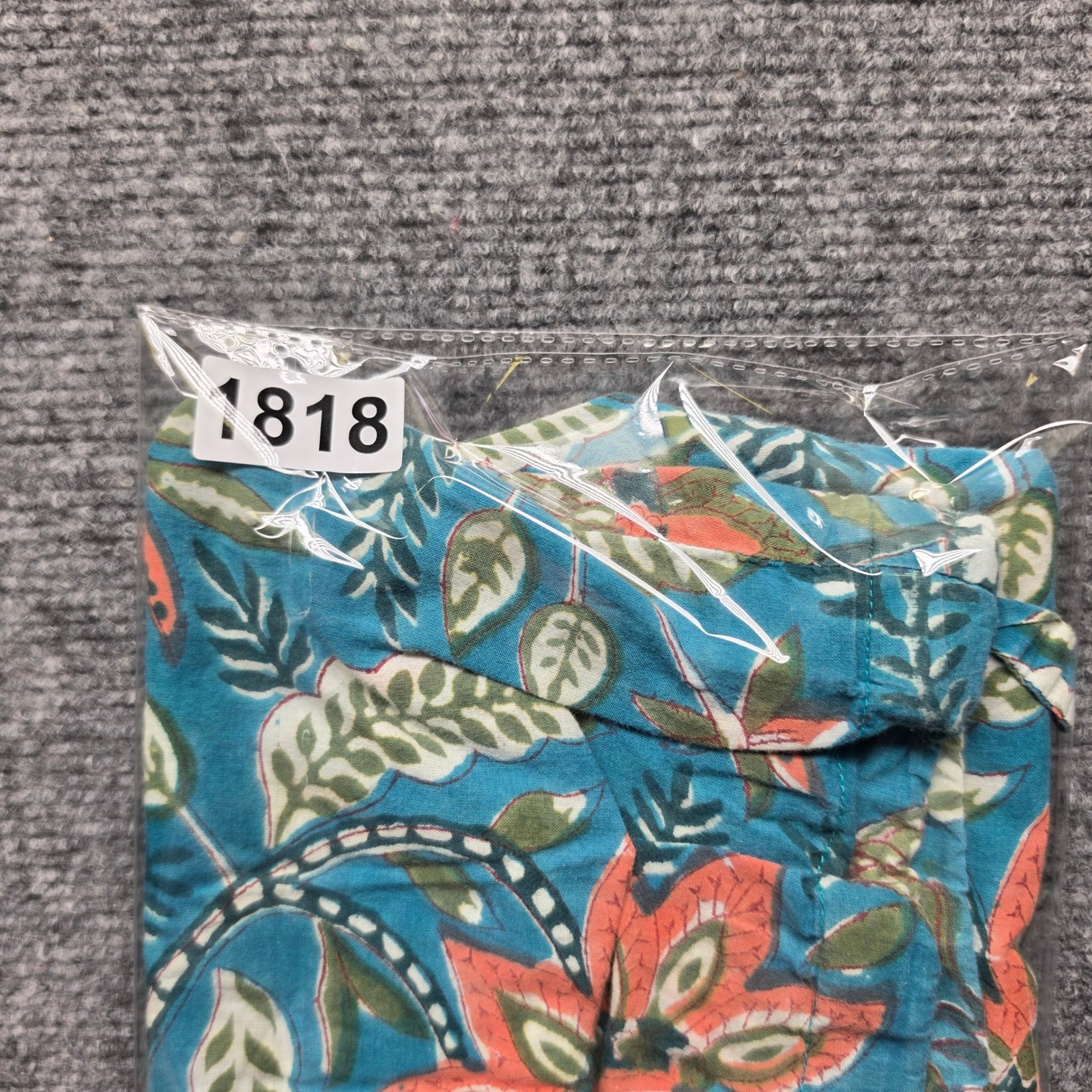 Pax Philomena Women Teal Blue Floral Block Print Lounge Pants Size S — image 7 of 7